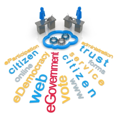 Rendered Concept of a eGovernment Word Cloud.
